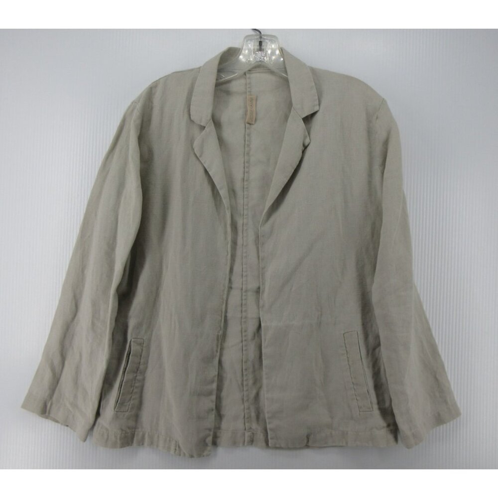 Jesse Kamm Blazer XS Small Linen Jacket Open Unstructured Summer
